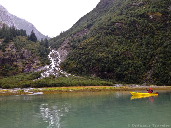 kayaking waterfall dawes alaska
