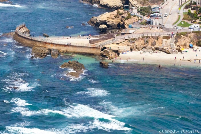 A Magical Aerial View High Above San Diego, California La Jolla Cove Aerial View