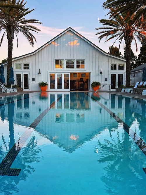 Carneros Resort in Napa Valley California pool reflection