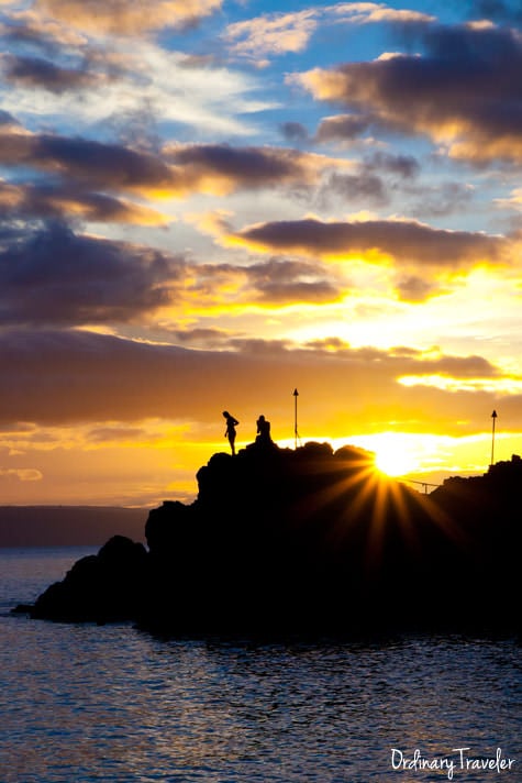 Black Rock Cliff Diving Sheraton Maui Sunset