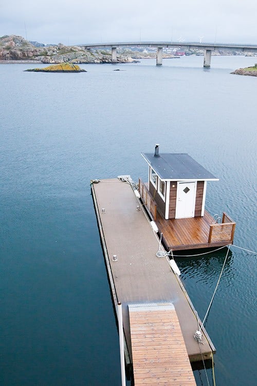 Floating sauna in Sweden