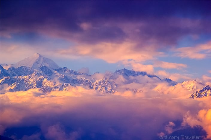The Himalaya Mountains at Sunrise
