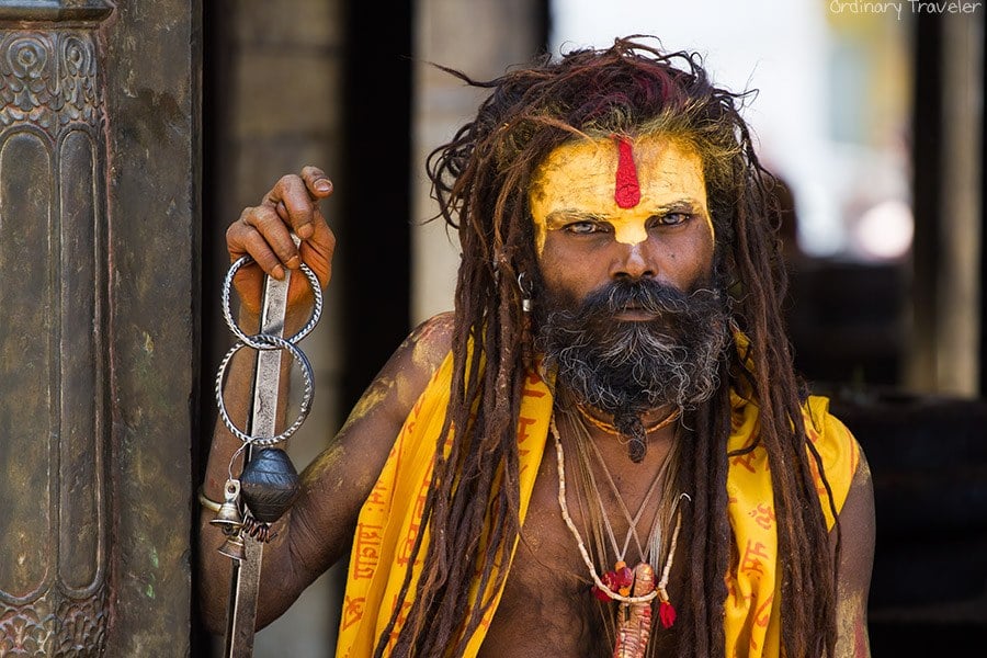 Sadhu at Pashupatinath Temple in Kathmandu, Nepal