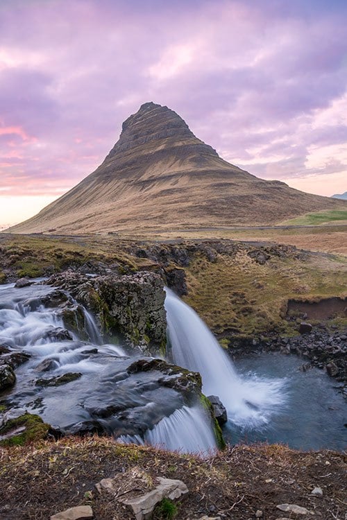 Kirkjufellsfoss Waterfall in Iceland