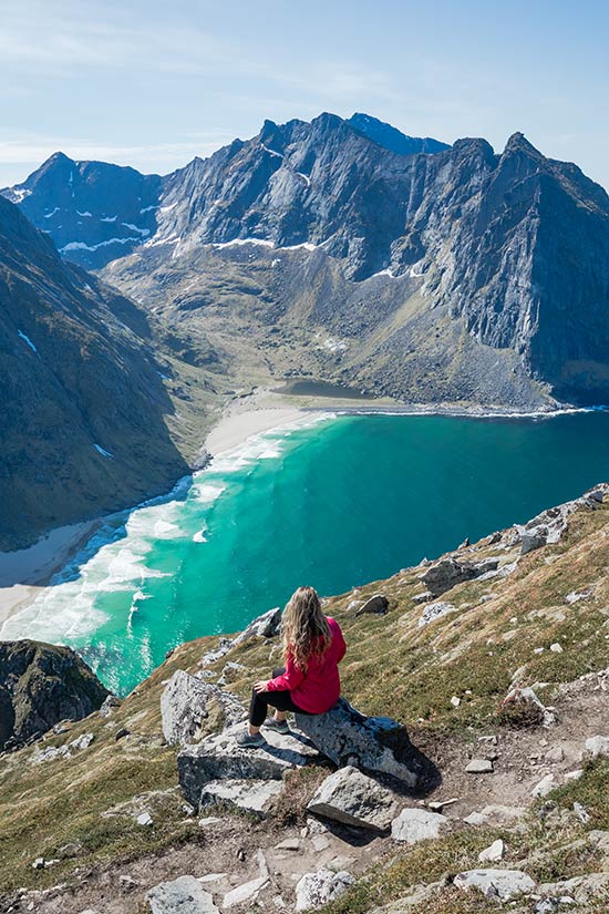 Kvalvika Beach in Lofoten Islands, Norway
