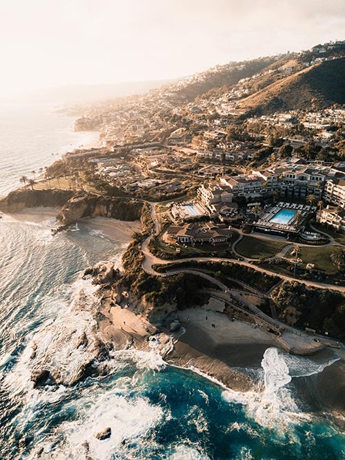 Montage Laguna Beach hotel aerial view