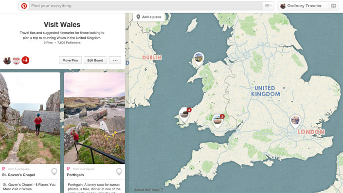 Visit Wales Pinterest Mapped Itinerary Travel