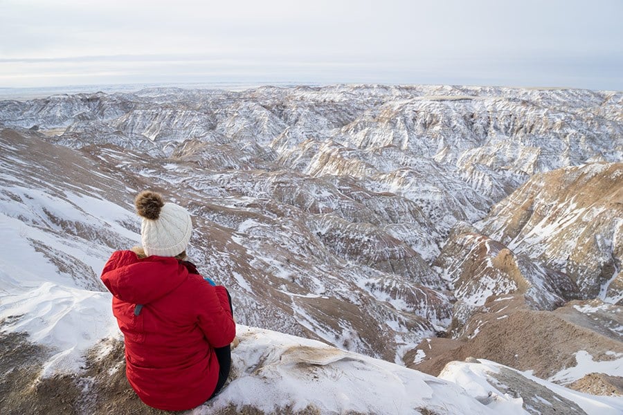 Badlands National Park in Winter