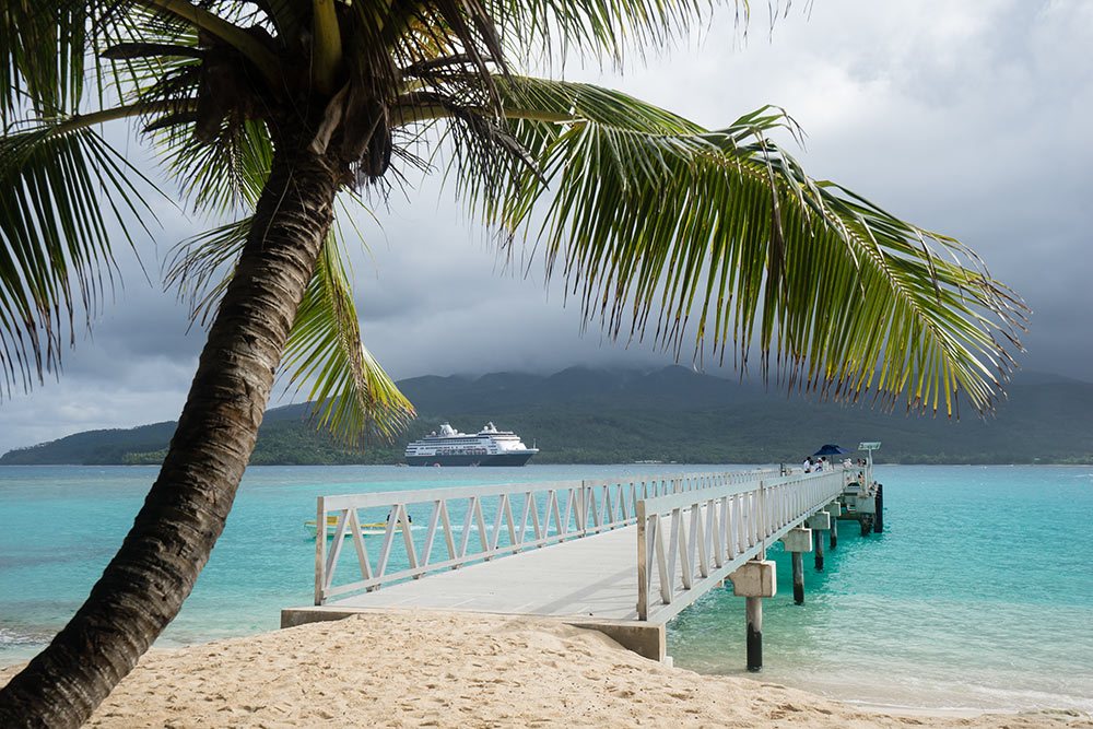 Maasdam Holland America Ship Anchored on Mystery Island, Vanuatu