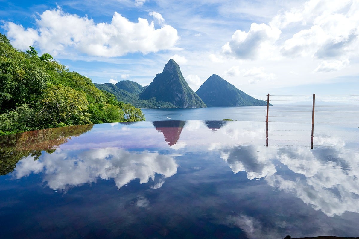 St Lucia Caribbean Jade Mountain Resort View From Room