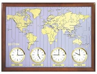 Timezone Wall Clock - Travel Home Decor